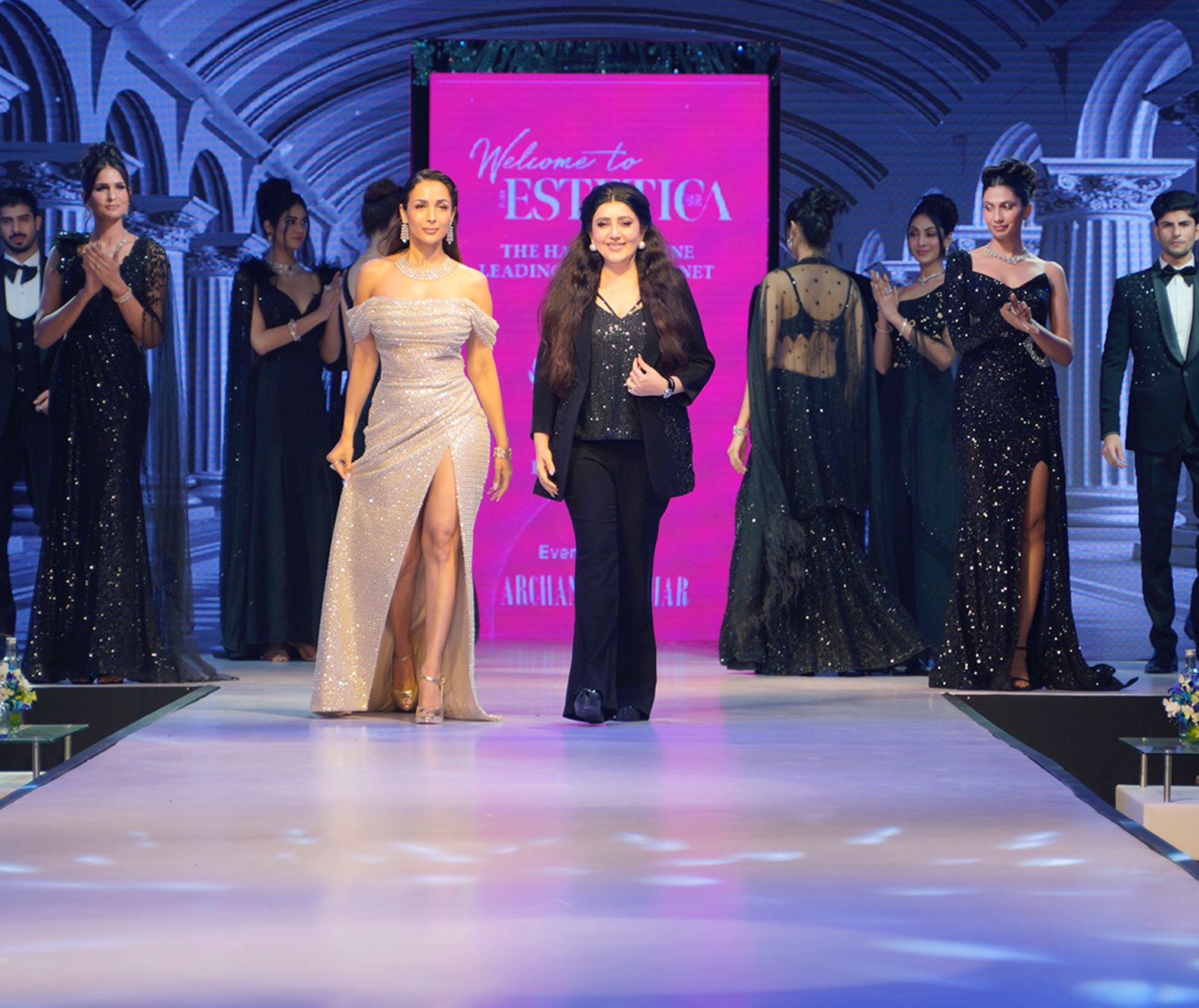Malaika Arora Dazzles in Archana Kochhar's "Midnight Ebony" Collection at Delhi Fashion Show