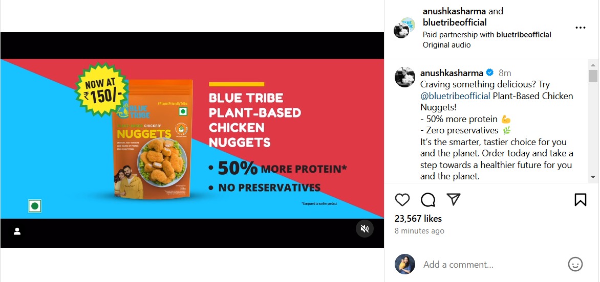 Virat and Anushka Star in Blue Tribe Food's Latest Video Campaign