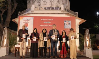 Dr. Archana Singh speaking during The Healing Brush book launch at Delhi Golf Club.