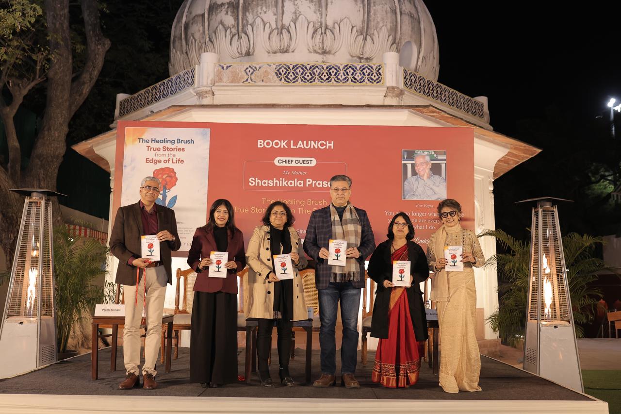 An Evening of Healing, Hope, and Humanity: The Healing Brush Unveiled at Delhi Golf Club 115 Dr. Archana Singh speaking during The Healing Brush book launch at Delhi Golf Club.